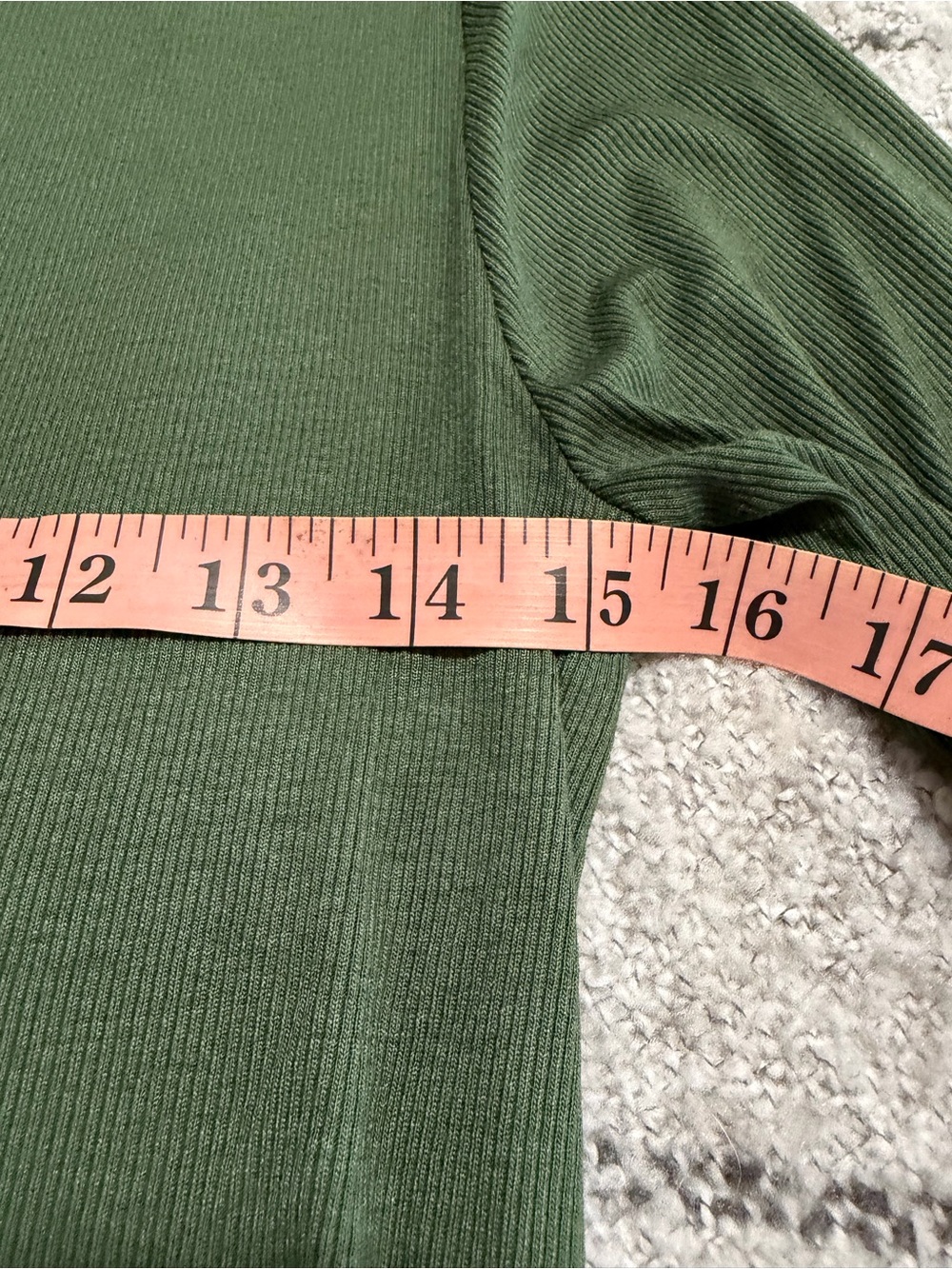 NWOT wild fable Ribbed Long Sleeve Scoop Neck Top - Olive - Picture 5 of 6